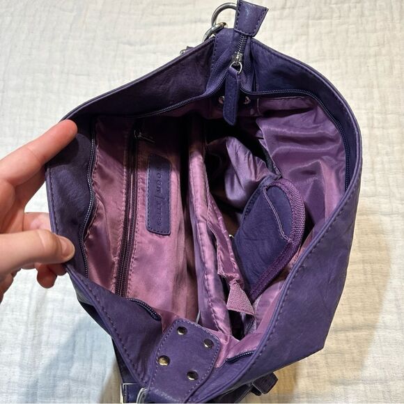 Kelly Moore Camera Bag The Libby Shoulder Bag Purple with Purple Lining - Picture 3 of 11
